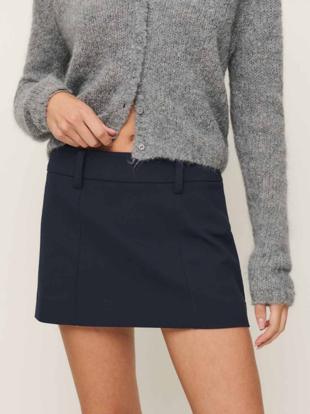 Reformation Sara Knit Skirt Blue - Size 2